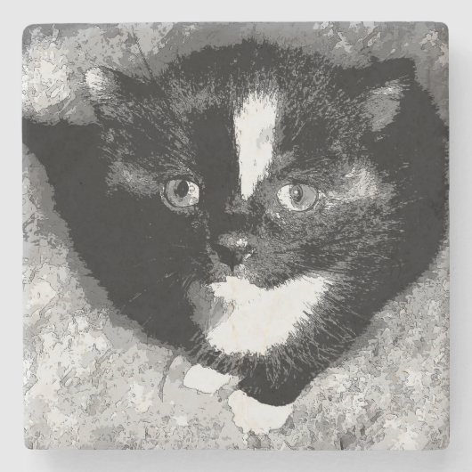 Stille Beobachter Steinuntersetzer (Vorderseite)