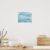 Stille Bewegung: Löwenzahn auf Wasser Poster (Küche)