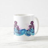 Stille, blaue Hände Kaffeetasse (VorderseiteRechts)