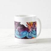 Stille, blaue Hände Kaffeetasse (VorderseiteRechts)