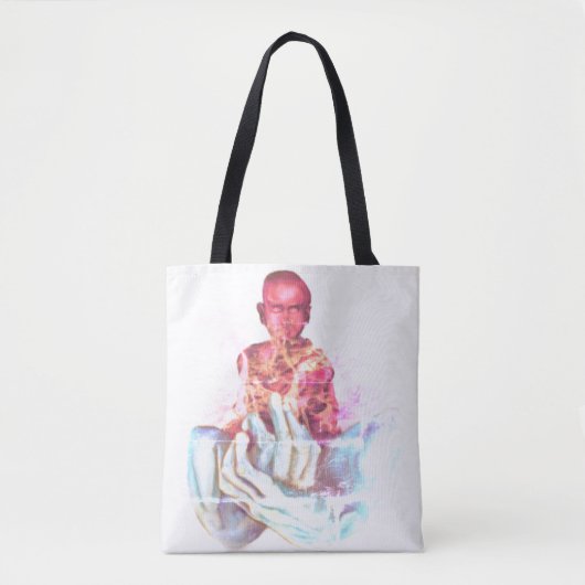 Stille, blaue Hände Tasche (Vorderseite)
