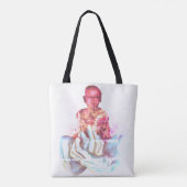 Stille, blaue Hände Tasche (Rückseite)