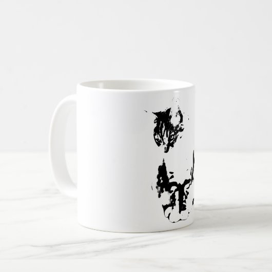 Stille Blicke, weiche Whiskys Kaffeetasse (Vorderseite Links)