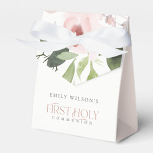 STILLE BLUSH PINK ROSE FLORAL ERSTER HOLZGEMEINSCH GESCHENKSCHACHTEL