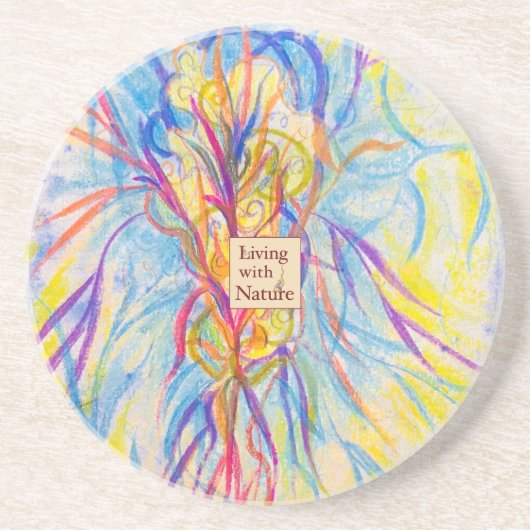 Stille Blüte - Benutzerdefiniertes Logo oder Name Getränkeuntersetzer (Vorne)