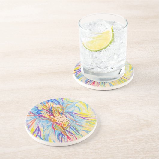 Stille Blüte - Benutzerdefiniertes Logo oder Name  Getränkeuntersetzer (Seite)