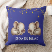 Stille Boho Elefanten träumen große Träume Kissen (Decke)
