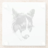 Stille Canine Expression Glasuntersetzer (Rückseite)