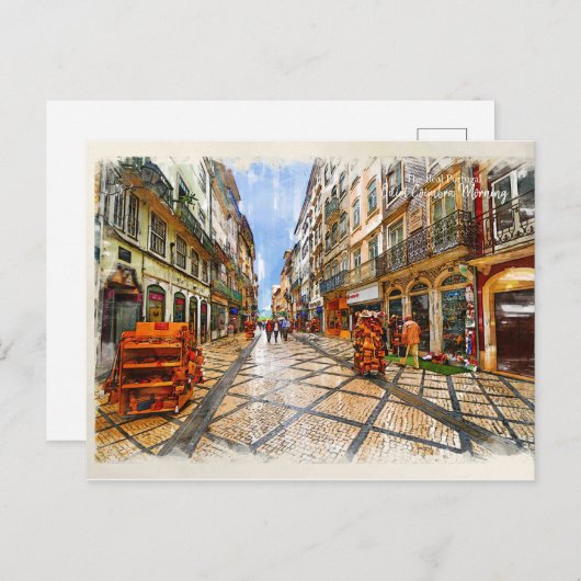 Stille Coimba Morning - Das wahre Portugal Postkarte (Vorne/Hinten)