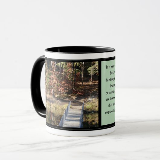 Stille Courage Inspiration Verse Tasse (Vorderseite Links)