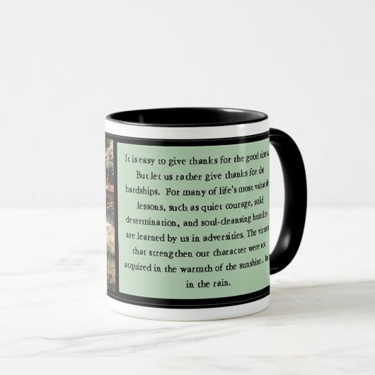 Stille Courage Inspiration Verse Tasse (VorderseiteRechts)