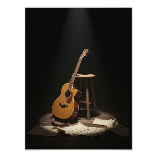 Stille der Musik Fotodruck (Vorne)