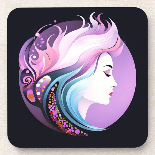 "Stille" Die Schönheit der Frauen Getränkeuntersetzer (Vorderseite)