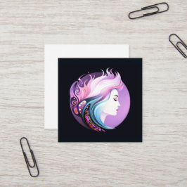 "Stille" Die Schönheit der Frauen Quadratische Visitenkarte