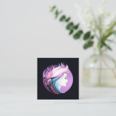 "Stille" Die Schönheit der Frauen Quadratische Visitenkarte (Stehend Vorderseite)