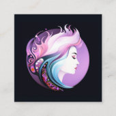 "Stille" Die Schönheit der Frauen Quadratische Visitenkarte (Vorderseite)