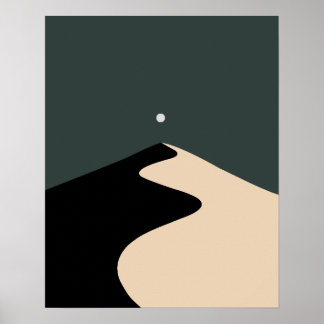 Stille Düne Träumerei | Minimalistische Wüstenwand Poster
