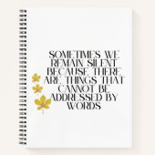 Stille Emotionen - Tiefes Zitat zu unausgesprochen Notizblock (Vorderseite)