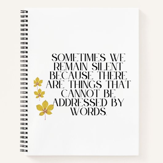 Stille Emotionen - Tiefes Zitat zu unausgesprochen Notizblock (Vorderseite)