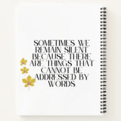 Stille Emotionen - Tiefes Zitat zu unausgesprochen Notizblock (Rückseite)