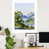 Stille entlang des blauen Tals Poster (Heimbüro)