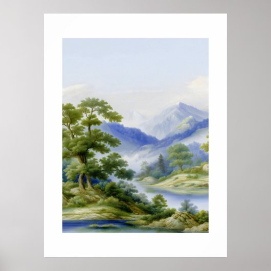 Stille entlang des blauen Tals Poster (Vorne)