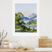 Stille entlang des blauen Tals Poster (Küche)