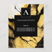 Stille Entstehung | Moderne Goldene Abstrakte Gest Flyer (Hinten)