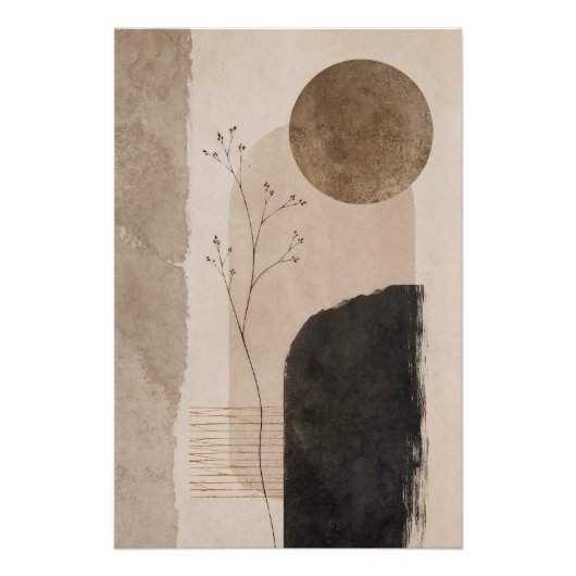 Stille Erde Abstrakte Wandkunst Poster (Vorderseite)