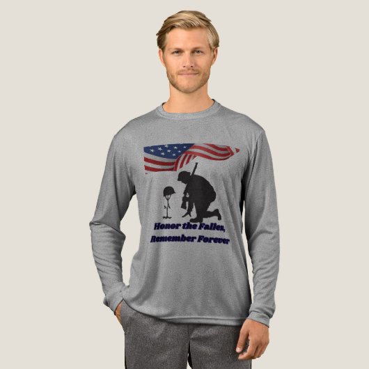 Stille Felder der Ehre grau Tri-Blend Shirt (Volle Vorderseite)