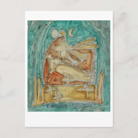 Stille finden. Buddhistische Meditation. Postkarte (Vorderseite)