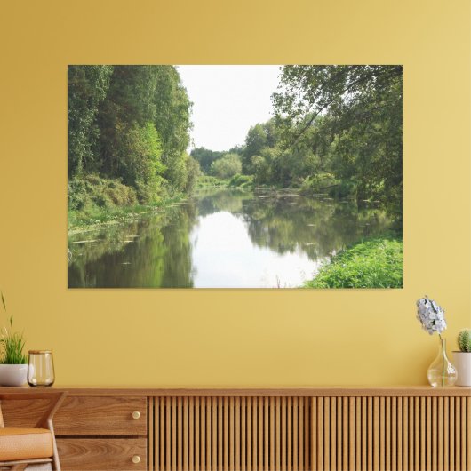 Stille Flussreflexion Leinwanddruck (Insitu (Wohnzimmer))