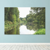Stille Flussreflexion Leinwanddruck (Insitu (Holzboden))