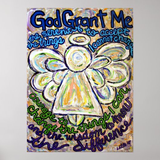 Stille Gebet Angel Malplakat (Mittel) Poster (Vorne)