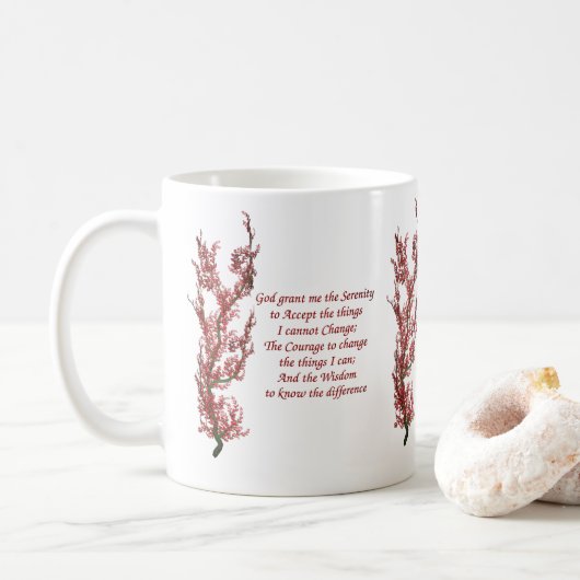 Stille Gebet Blütenbaum Inspiration Kaffeetasse (Mit Donut)