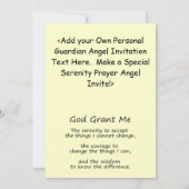 Stille Gebet Engel Art Einladung oder Einladung (Rückseite)