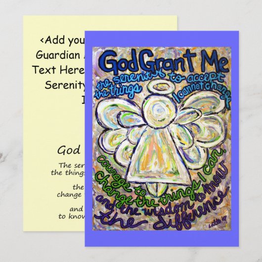 Stille Gebet Engel Art Einladung oder Einladung (Vorne/Hinten)