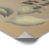 Stille Gebet Grüne Blätter Gold Rahmen Poster (Ecke)