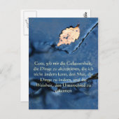 Stille Gebet in deutscher Sprache, Gewässer Postka Postkarte (Vorne/Hinten)