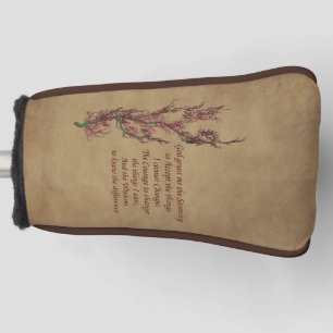 Stille Gebet Inspiration Blumenzitat Golf Headcover