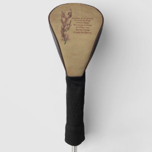 Stille Gebet Inspiration Blumenzitat  Golf Headcover