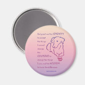 Stille Gebet mit Hund Magnet (Vorderseite/Rückseite)