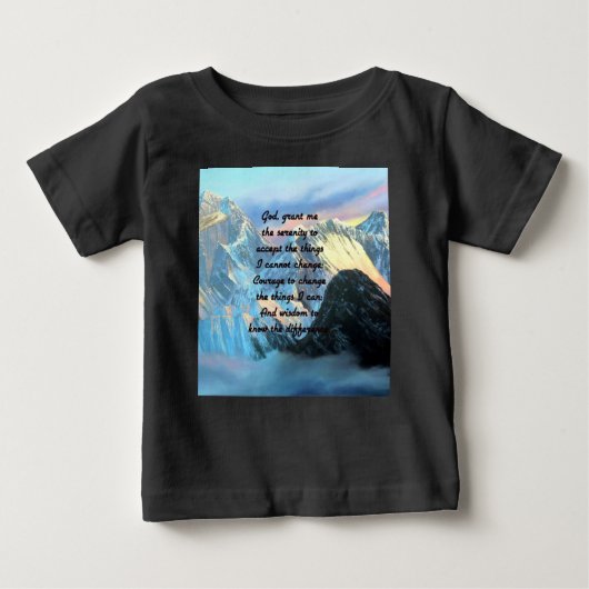Stille Gebet mit Panoramablick Mount Everest Baby T-shirt (Vorderseite)