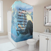 Stille Gebet mit Panoramablick Mount Everest Duschvorhang (Beispiel)