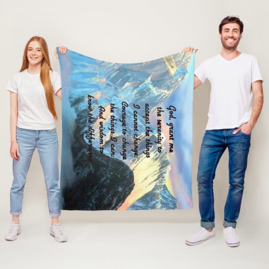 Stille Gebet mit Panoramablick Mount Everest Fleecedecke (Beispiel)