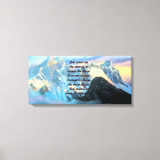 Stille Gebet mit Panoramablick Mount Everest Leinwanddruck