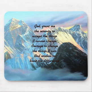 Stille Gebet mit Panoramablick Mount Everest Mousepad