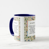 Stille Gebet Pfauendesign Motivierend Tasse (Vorderseite Links)