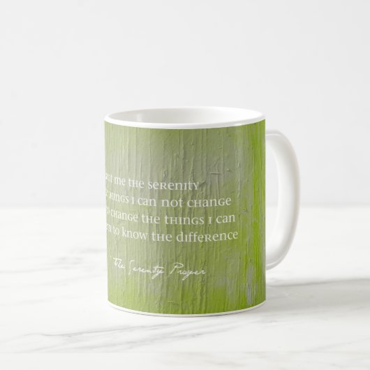 Stille Gebet Rustic Green Barn Faith Hope Liebe Kaffeetasse (VorderseiteRechts)