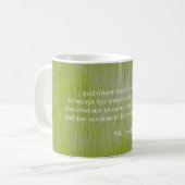 Stille Gebet Rustic Green Barn Faith Hope Liebe Kaffeetasse (Vorderseite Links)